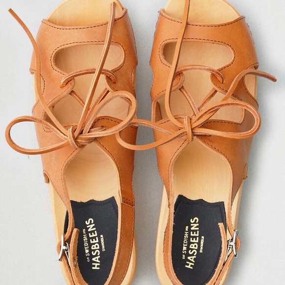 Swedish Hasbeens Shoes - NWOT- Hasbeens lace up sandals 39